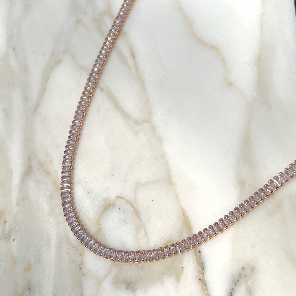💛 Zircon Stone Tennis Necklace 💎 STAINLESS STEEL
